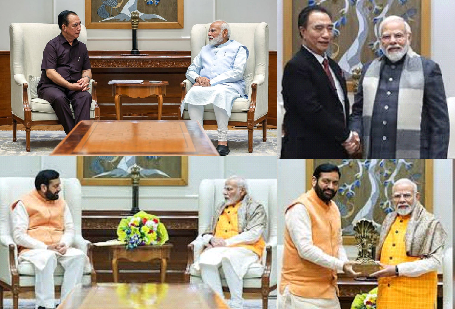 Chief Ministers of Haryana and Mizoram meet Modi